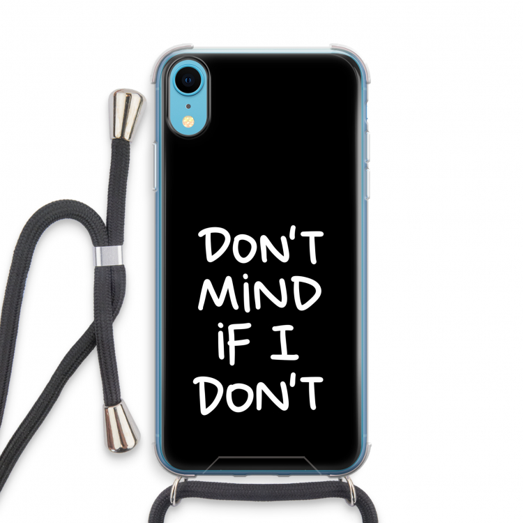 Don't Mind: iPhone XR Transparant Hoesje met koord
