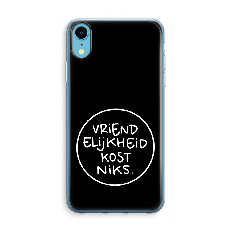Vriendelijkheid: iPhone XR Transparant Hoesje