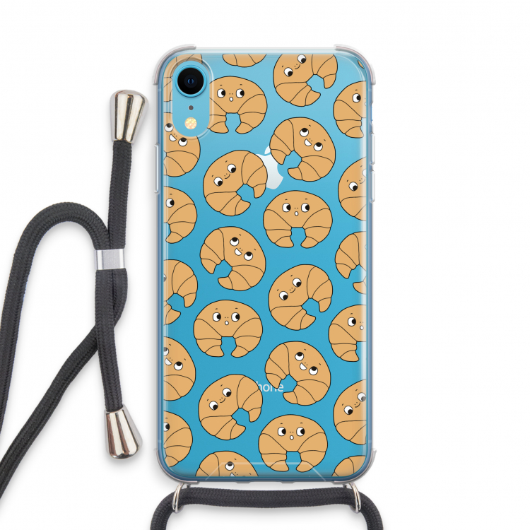 Croissant: iPhone XR Transparant Hoesje met koord