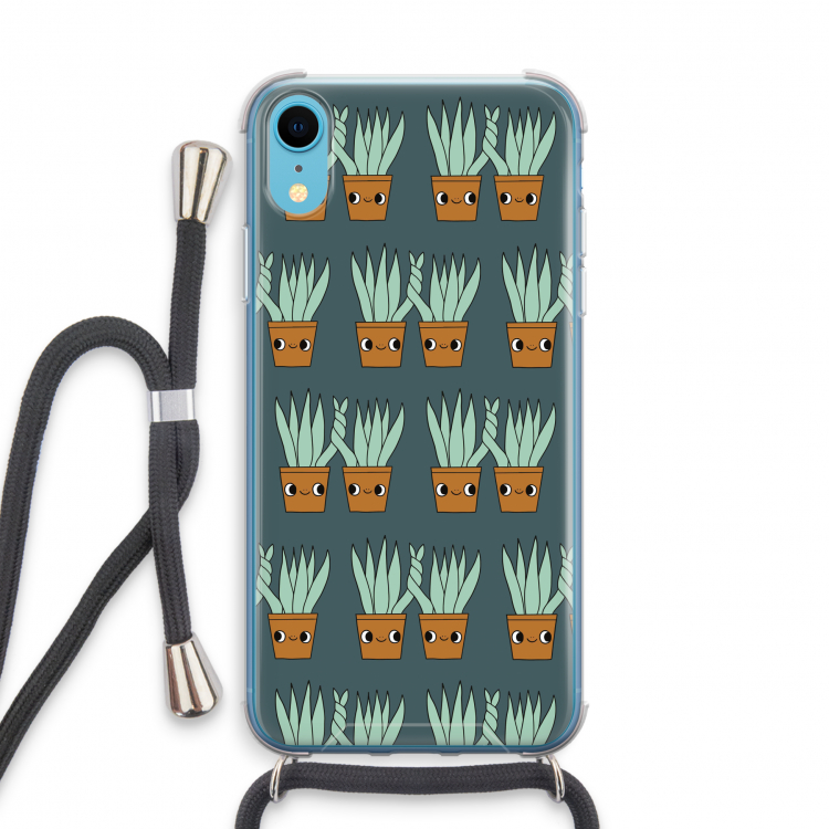 Sansevieria: iPhone XR Transparant Hoesje met koord