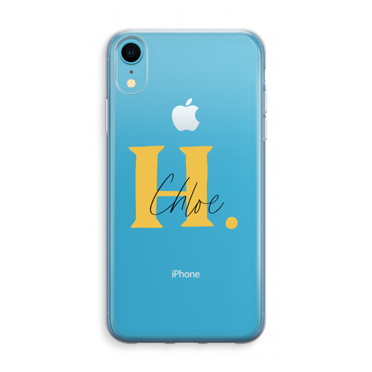 Amber Script: iPhone XR Transparant Hoesje