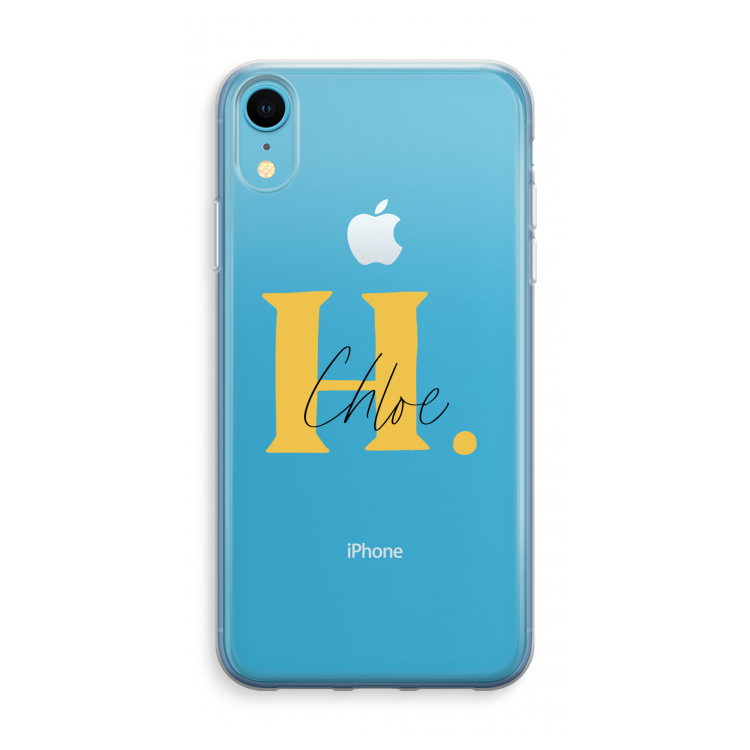 Amber Script: iPhone XR Transparant Hoesje