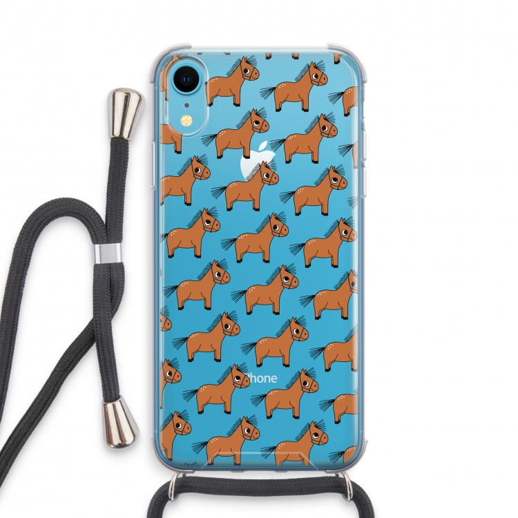 Pony: iPhone XR Transparant Hoesje met koord
