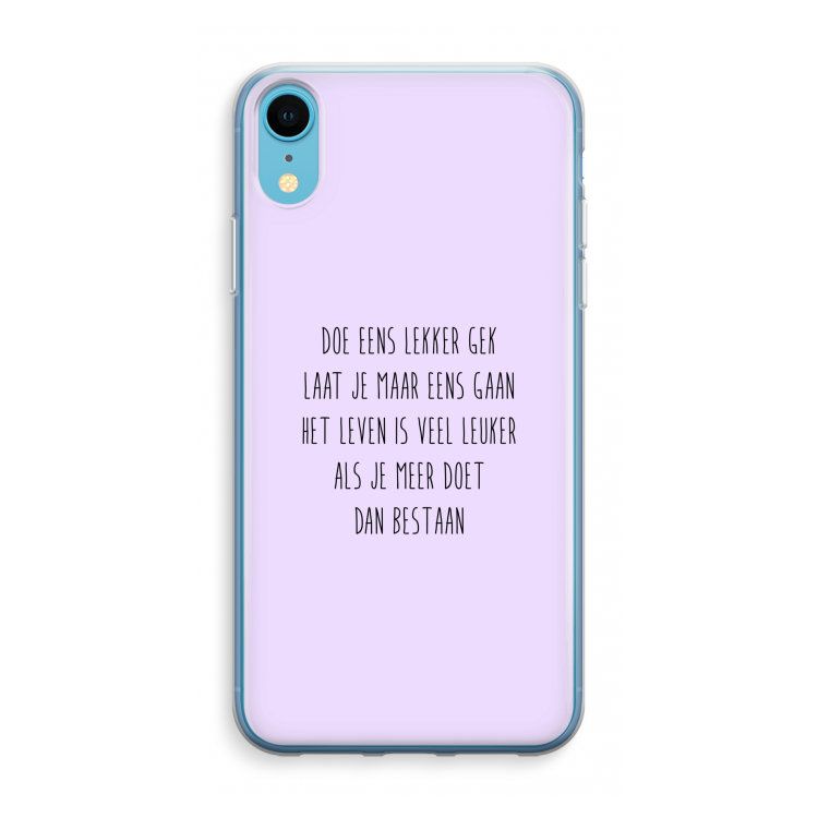 Gek: iPhone XR Transparant Hoesje