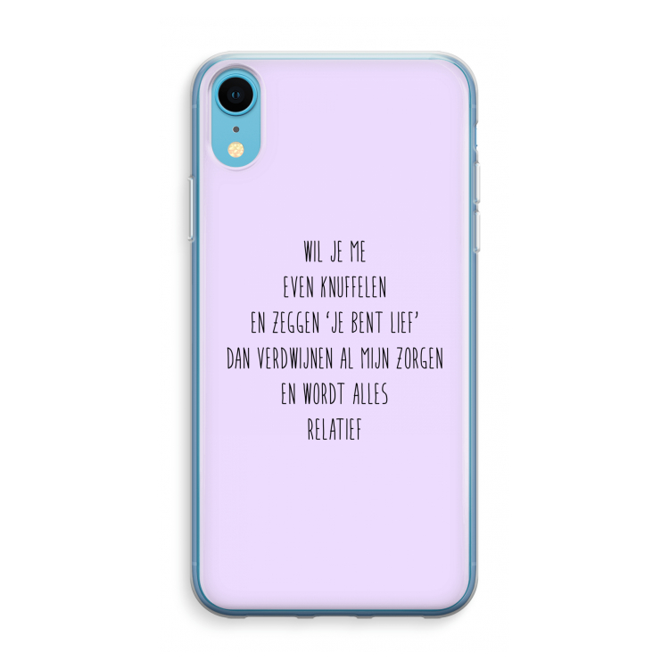 Relatief: iPhone XR Transparant Hoesje