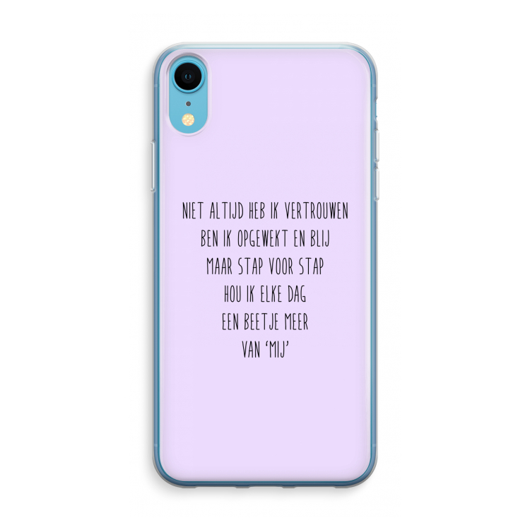 Zelfvertrouwen: iPhone XR Transparant Hoesje