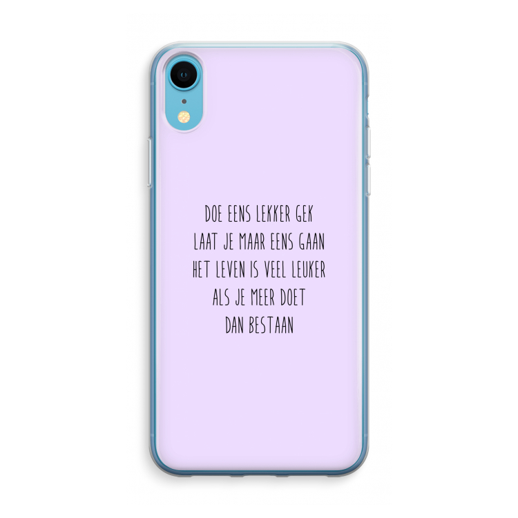 Gek: iPhone XR Transparant Hoesje