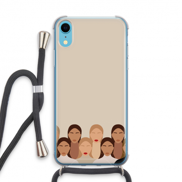 Girls girls girls: iPhone XR Transparant Hoesje met koord