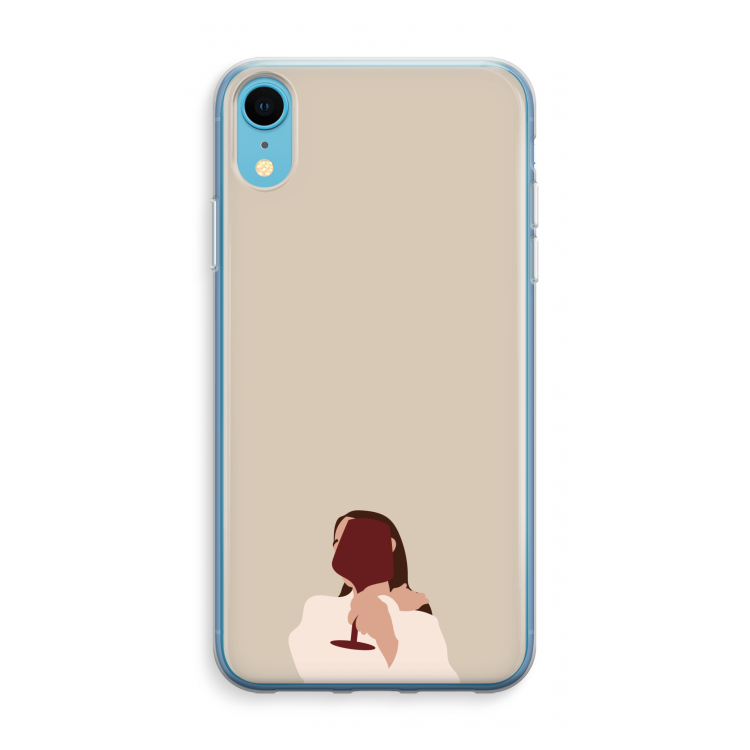 I drink wine: iPhone XR Transparant Hoesje