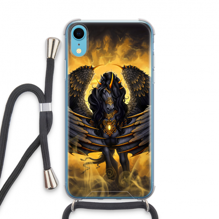 Pegasus: iPhone XR Transparant Hoesje met koord