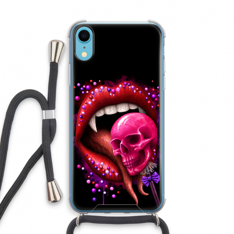 Dodelijk zoet: iPhone XR Transparant Hoesje met koord