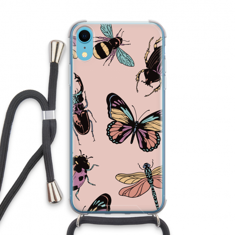 Tiny Bugs: iPhone XR Transparant Hoesje met koord