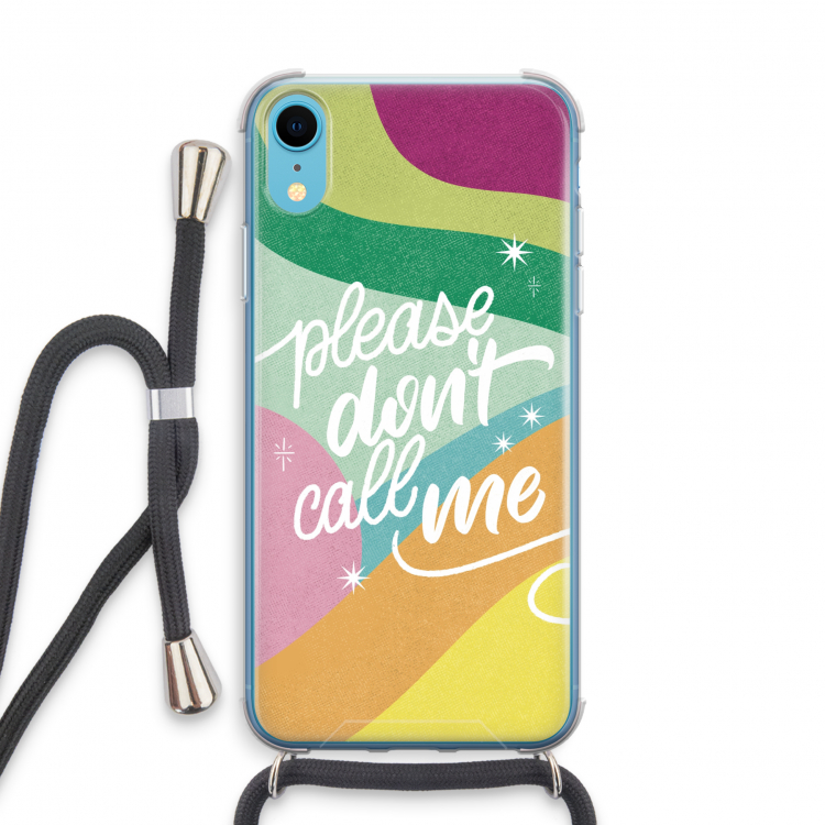Don't call: iPhone XR Transparant Hoesje met koord