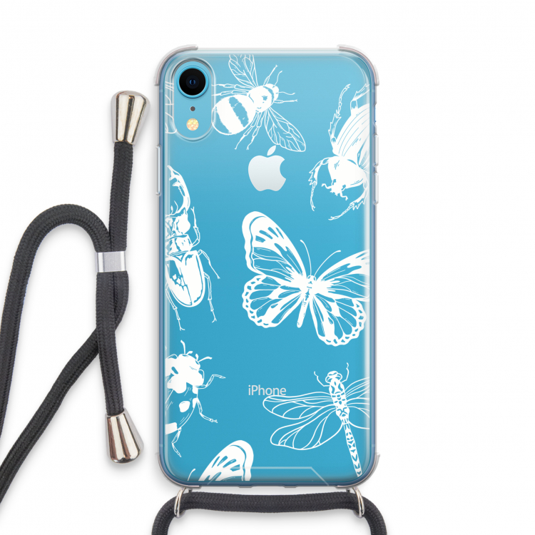 Tiny Bugs: iPhone XR Transparant Hoesje met koord