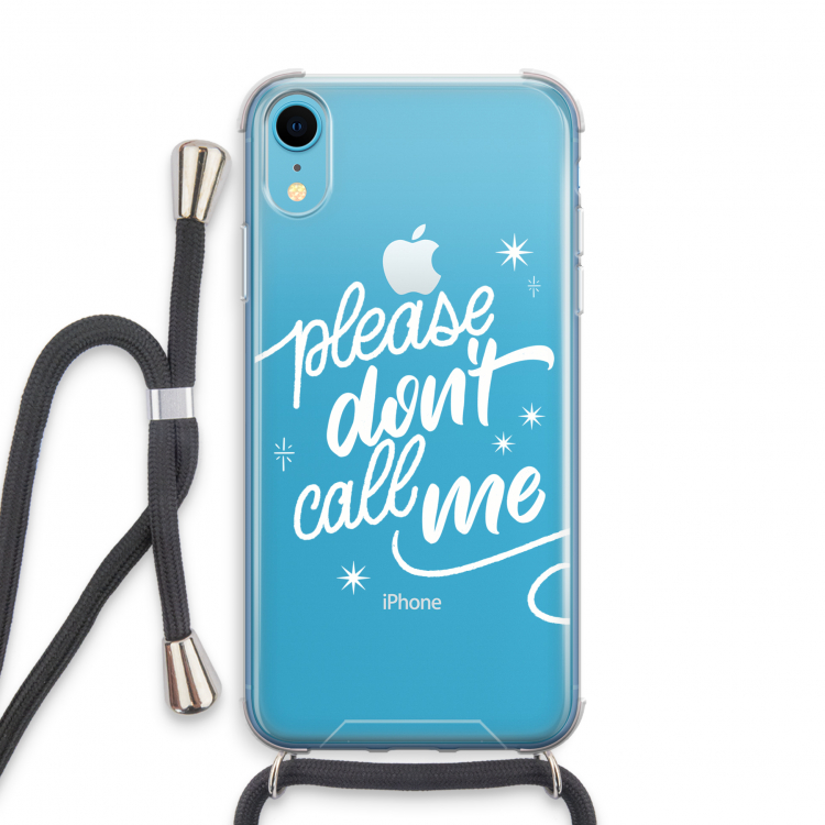 Don't call: iPhone XR Transparant Hoesje met koord