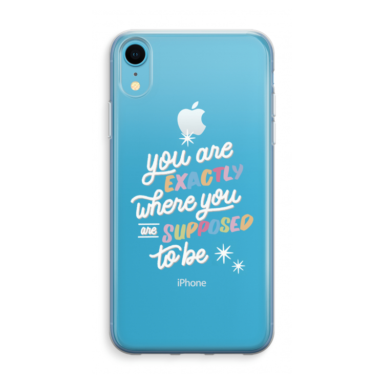 Right Place: iPhone XR Transparant Hoesje
