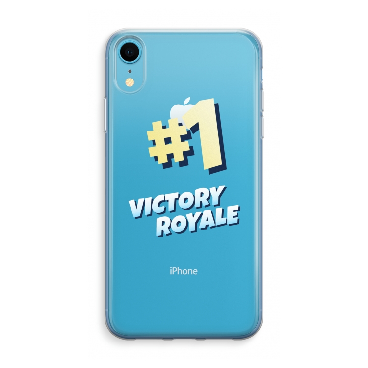 Victory Royale: iPhone XR Transparant Hoesje