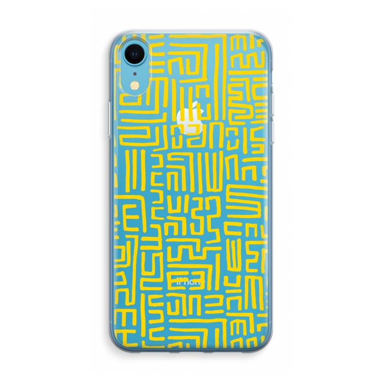 Majorelle Blue Print: iPhone XR Transparant Hoesje