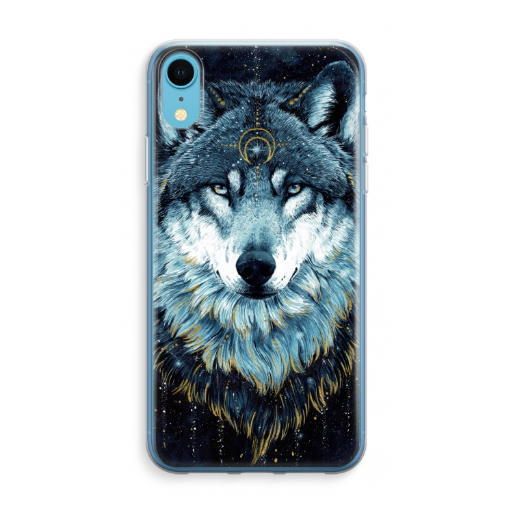 Darkness Wolf: iPhone XR Transparant Hoesje