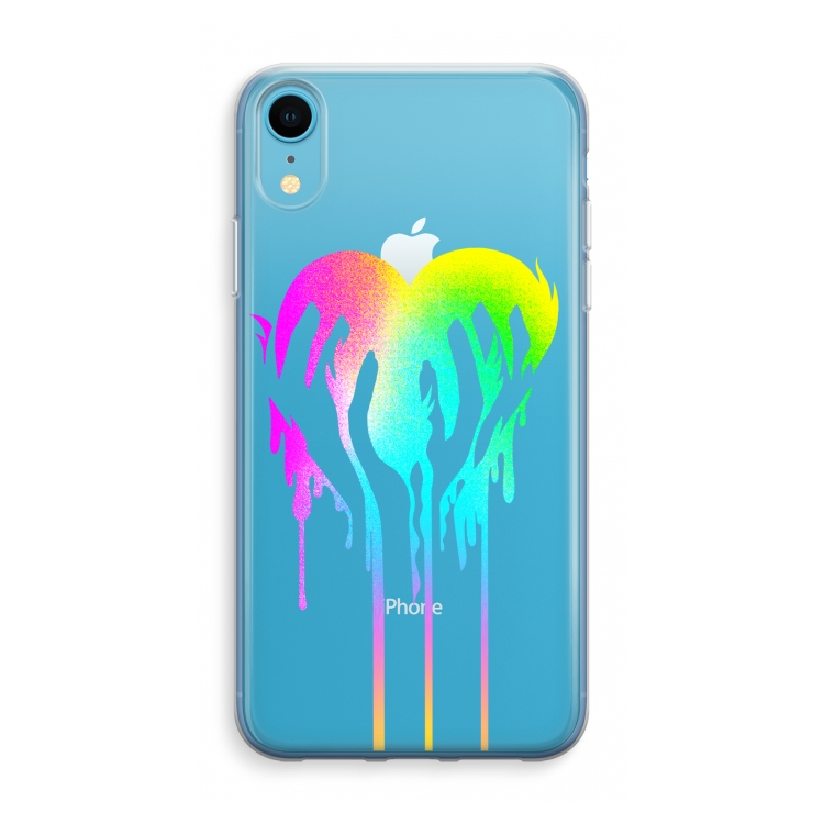 Hold My Heart: iPhone XR Transparant Hoesje