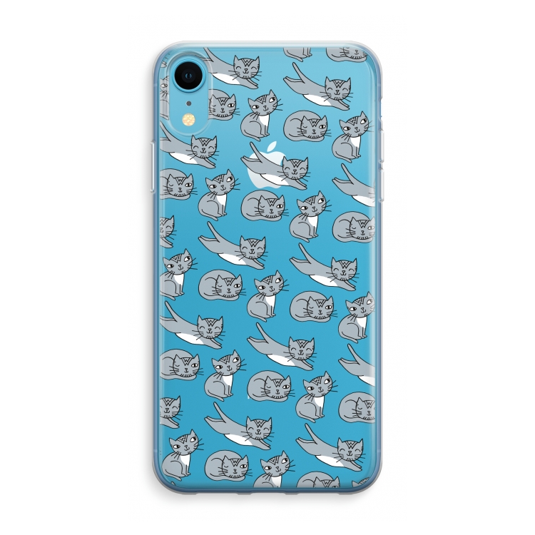 Poezen: iPhone XR Transparant Hoesje