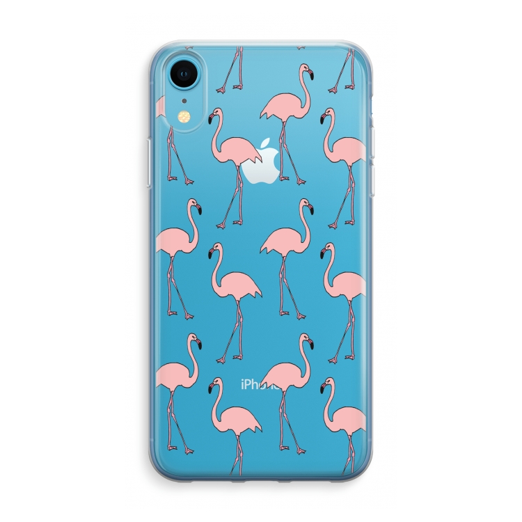 Anything Flamingoes: iPhone XR Transparant Hoesje