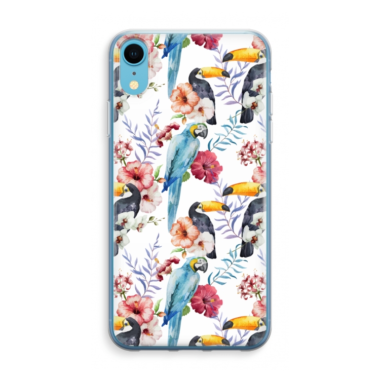 Bloemen tukan: iPhone XR Transparant Hoesje