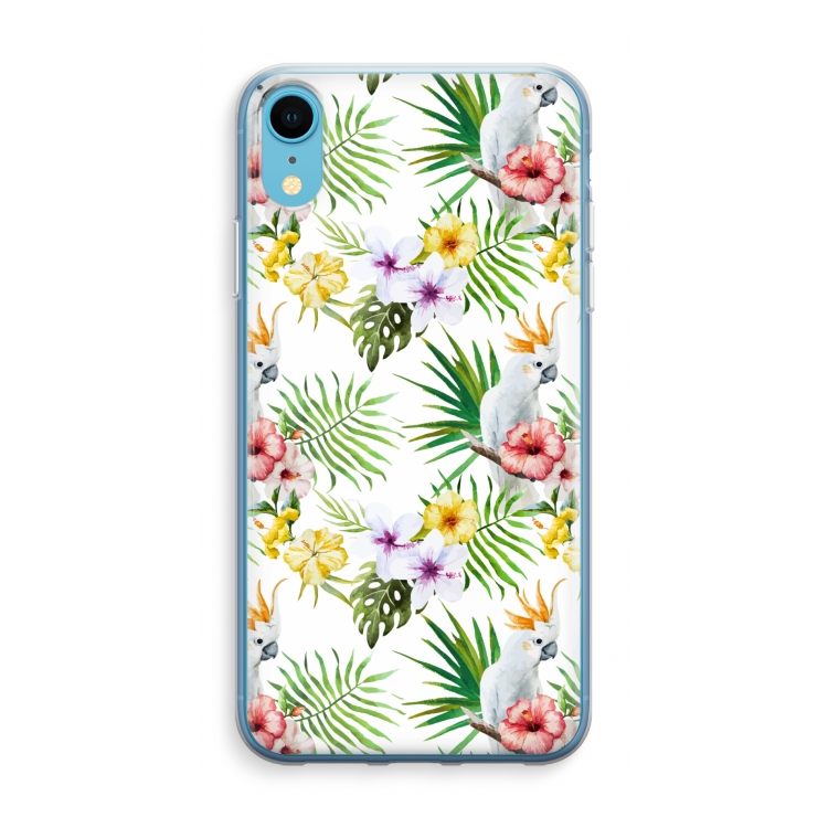 Gele kuif: iPhone XR Transparant Hoesje