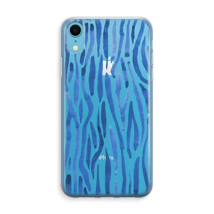 Blauwe nerven: iPhone XR Transparant Hoesje
