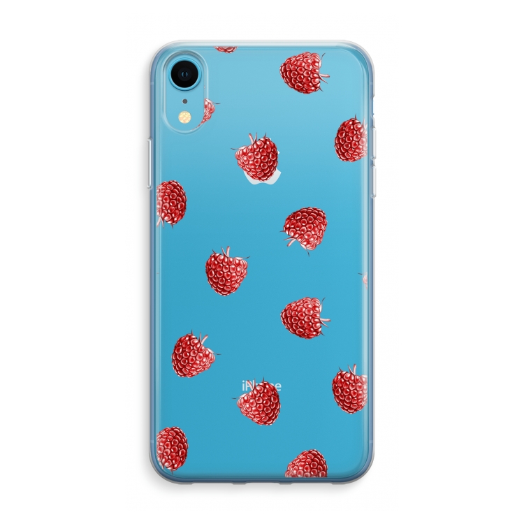 Framboosjes: iPhone XR Transparant Hoesje