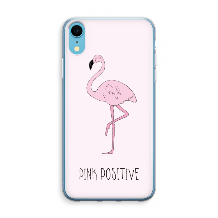 Pink positive: iPhone XR Transparant Hoesje