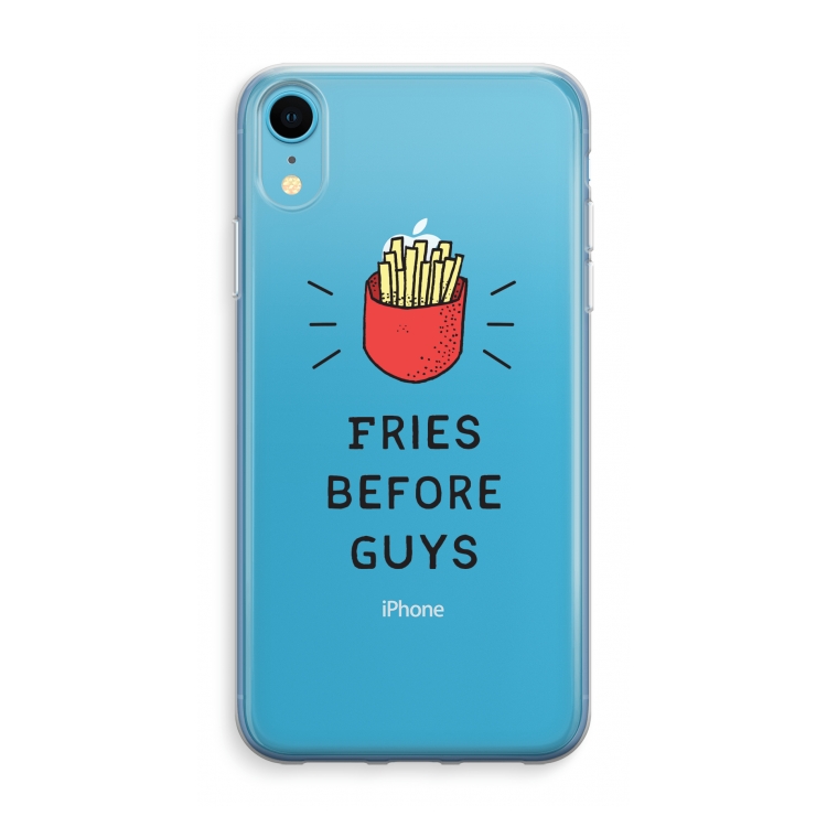 Fries before guys: iPhone XR Transparant Hoesje