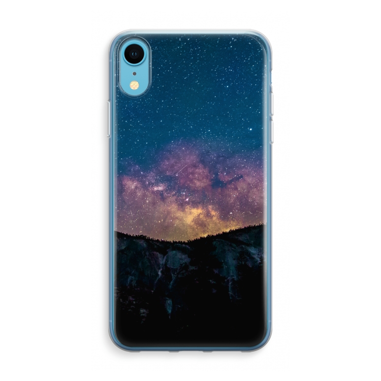 Travel to space: iPhone XR Transparant Hoesje