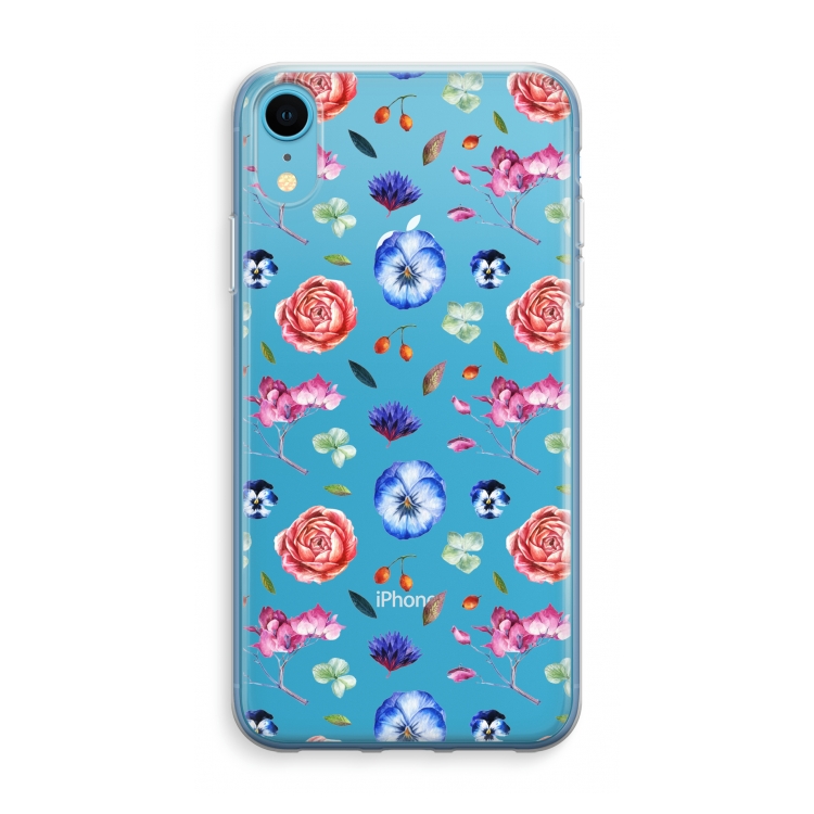 Bloemetjes: iPhone XR Transparant Hoesje