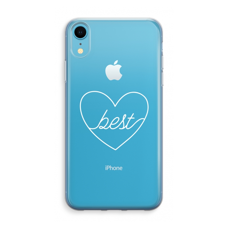 Best heart pastel: iPhone XR Transparant Hoesje