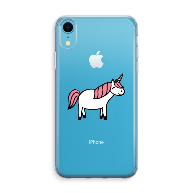 Eenhoorn: iPhone XR Transparant Hoesje
