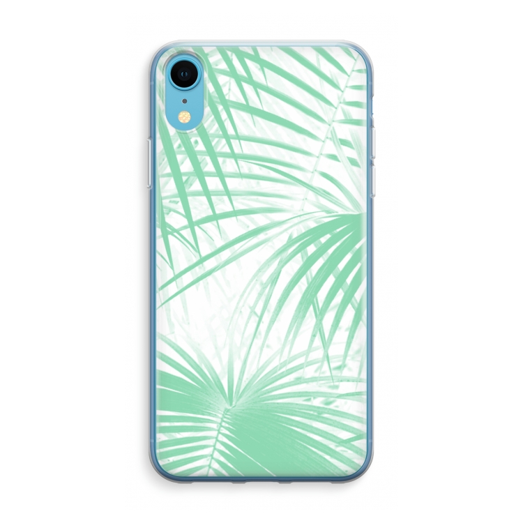 Palmbladeren: iPhone XR Transparant Hoesje