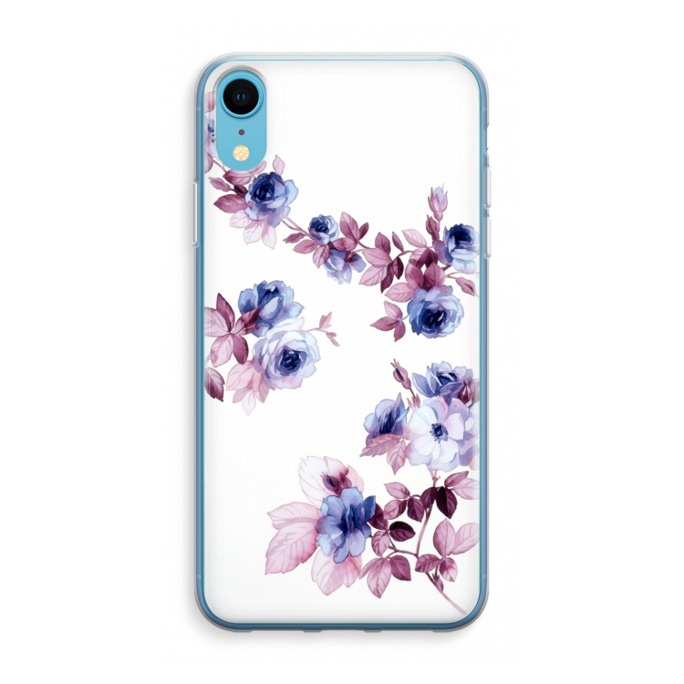 Waterverf bloemen: iPhone XR Transparant Hoesje