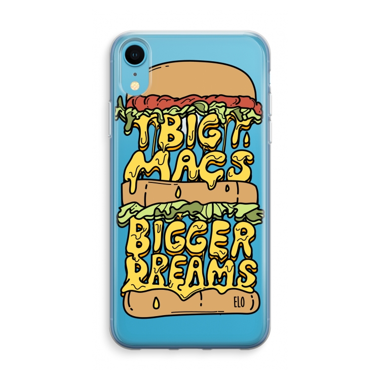 Big Macs Bigger Dreams: iPhone XR Transparant Hoesje