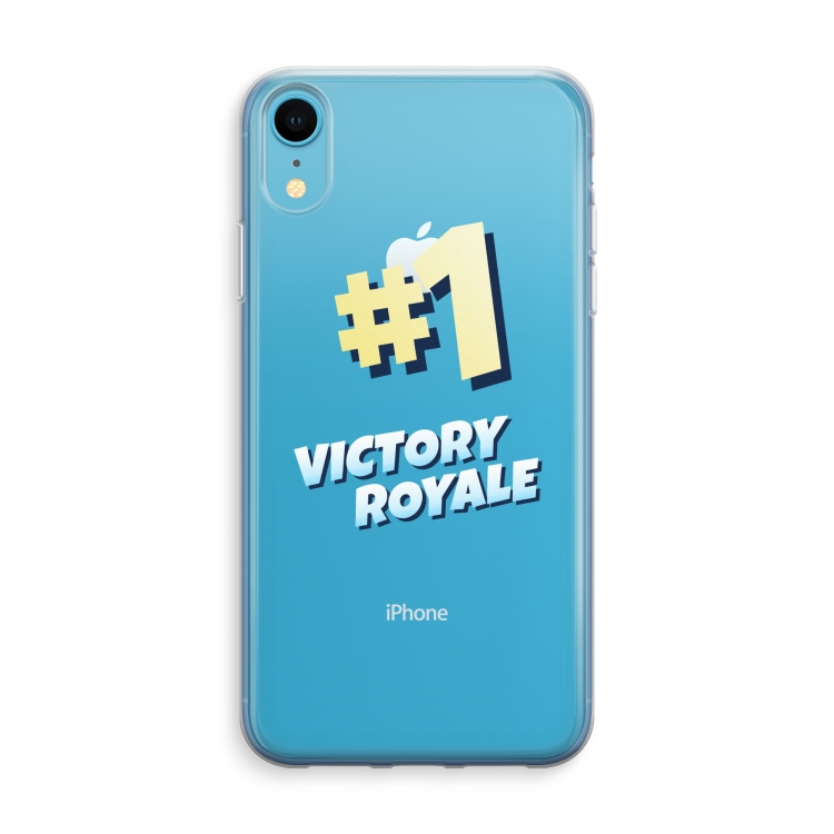 Victory Royale: iPhone XR Transparant Hoesje