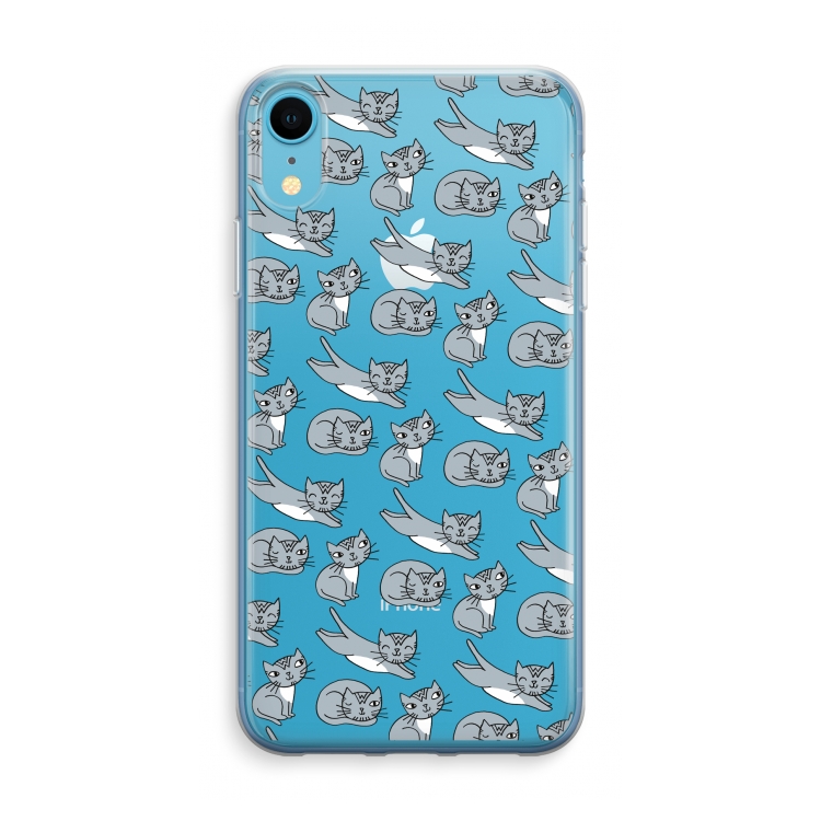 Poezen: iPhone XR Transparant Hoesje
