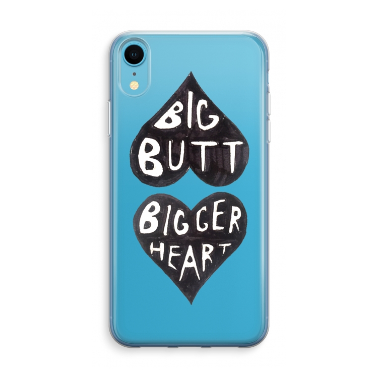 Big butt bigger heart: iPhone XR Transparant Hoesje