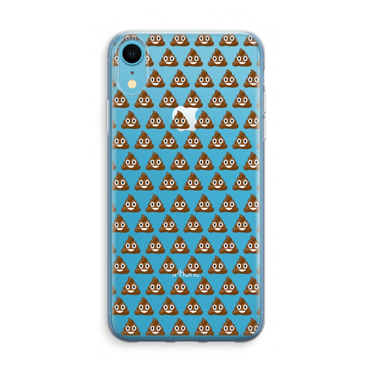 Poop emoji: iPhone XR Transparant Hoesje