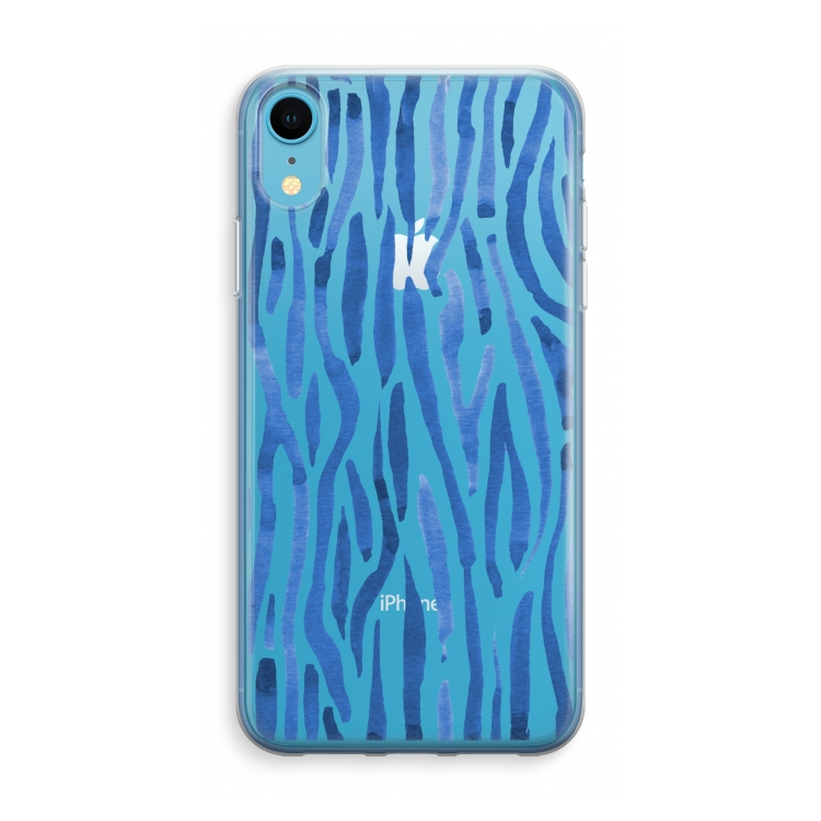 Blauwe nerven: iPhone XR Transparant Hoesje