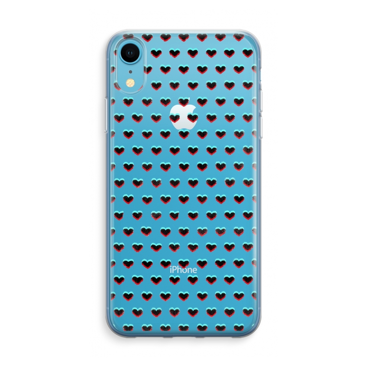 Hartjes: iPhone XR Transparant Hoesje