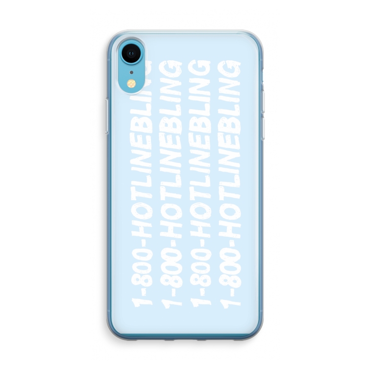 Hotline bling blue: iPhone XR Transparant Hoesje
