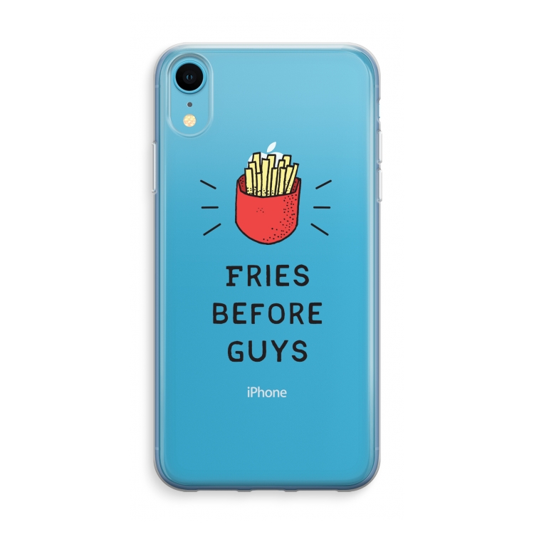 Fries before guys: iPhone XR Transparant Hoesje