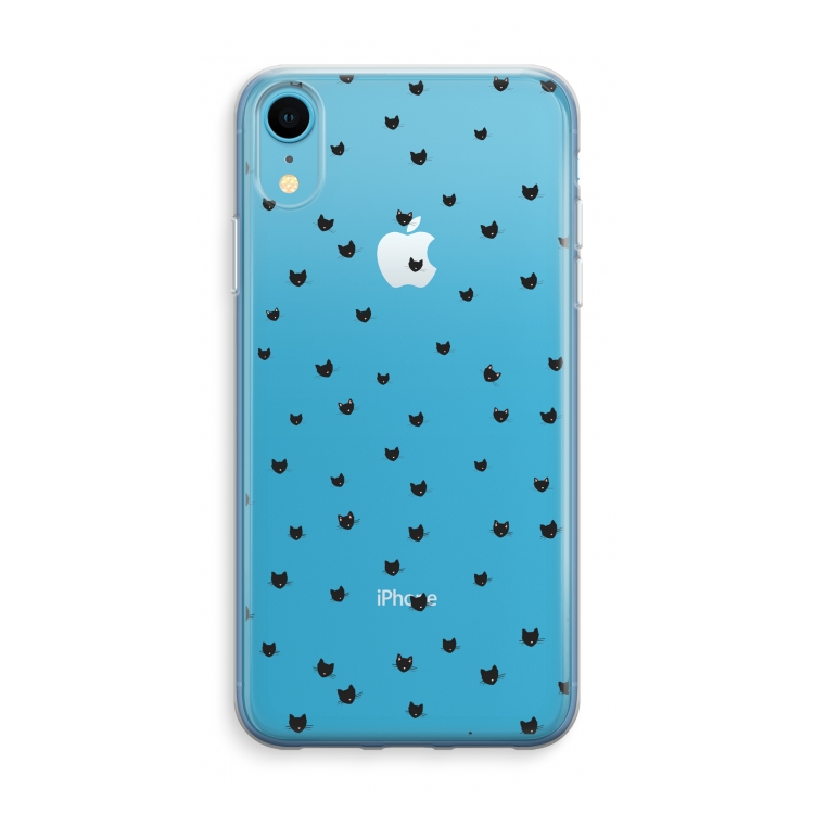 Kleine kattenkopjes: iPhone XR Transparant Hoesje
