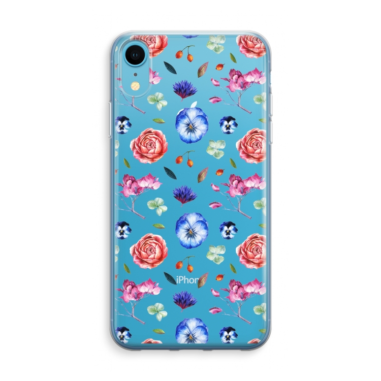 Bloemetjes: iPhone XR Transparant Hoesje