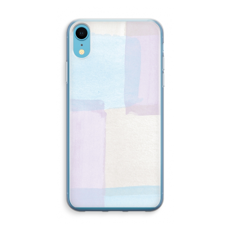 Square pastel: iPhone XR Transparant Hoesje